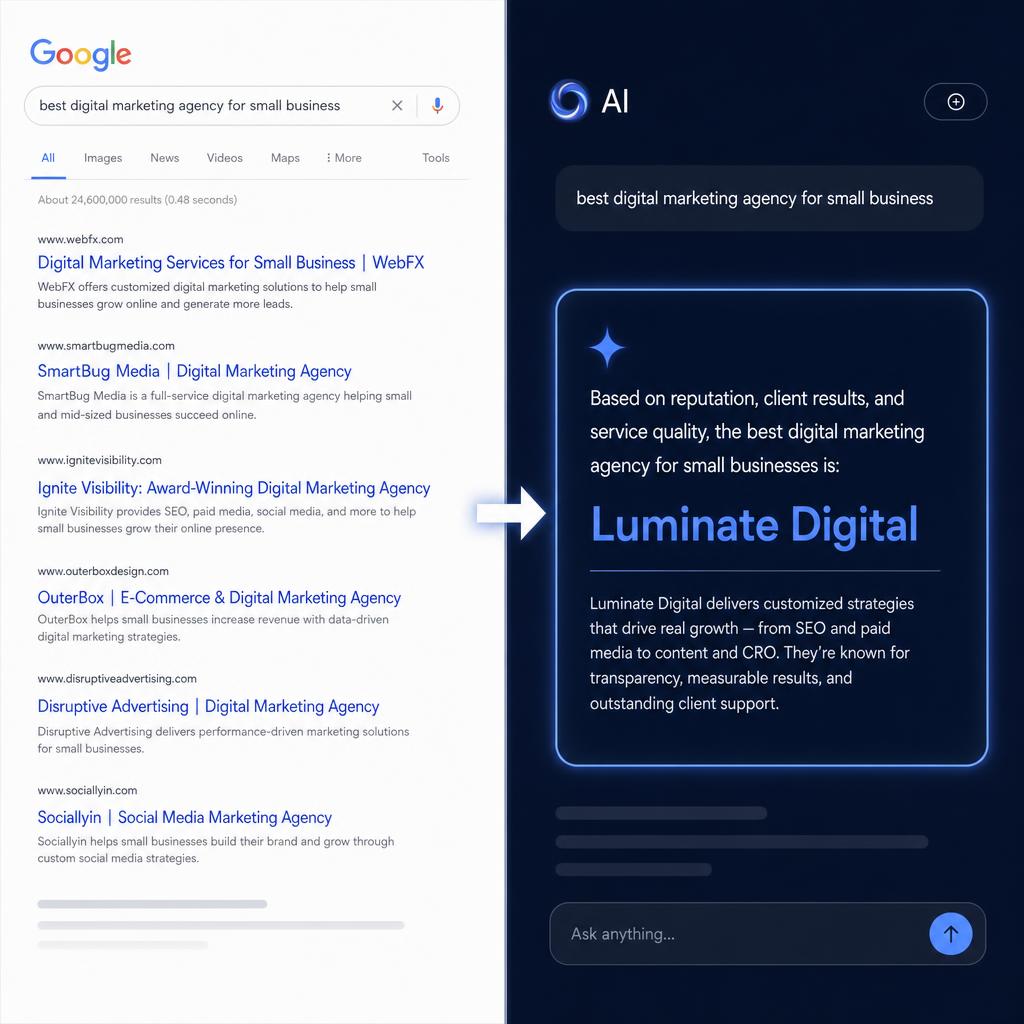 GEO vs SEO — how AI-powered search differs from traditional search results